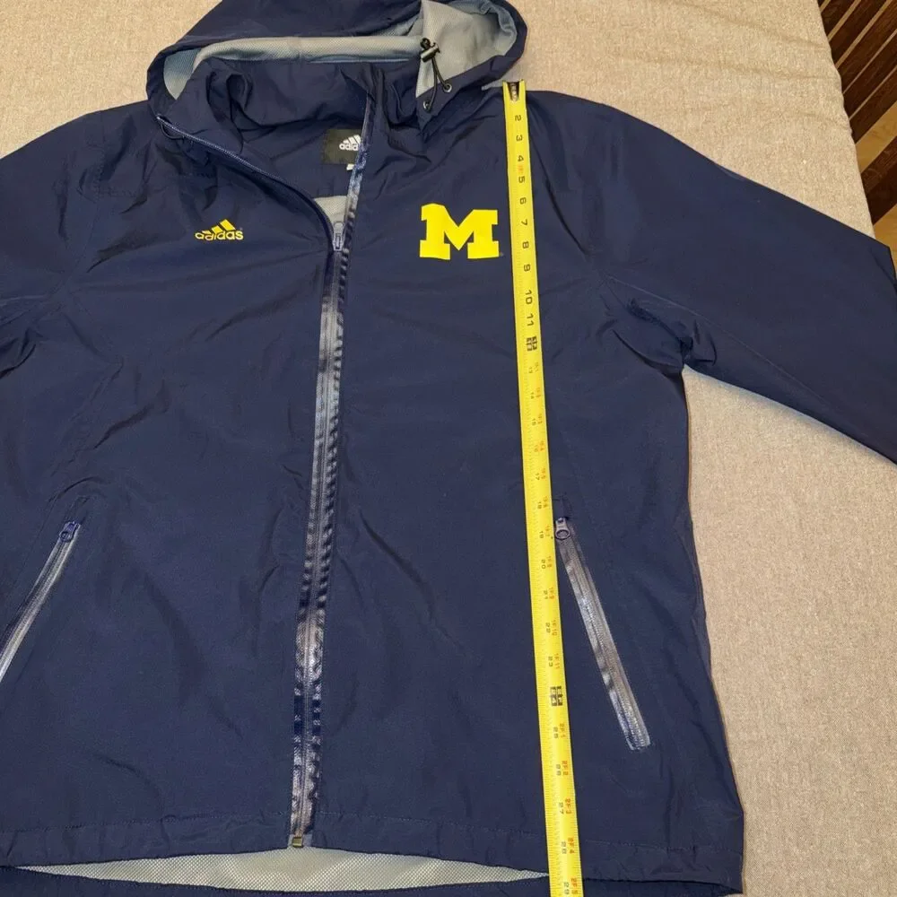 Adidas Michigan Wolverines Rain Jacket Men’s Size L Gore Tex Football U Of M